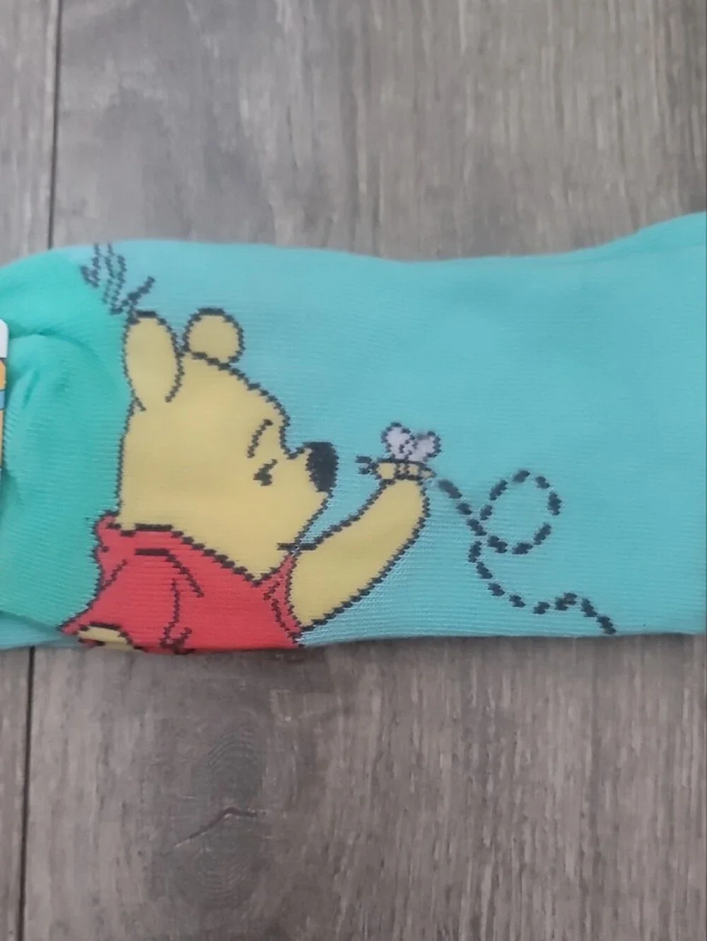 Disney Winnie the Pooh Aqua Character Casual Crew Socks